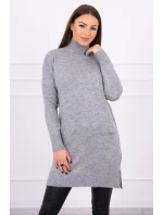 Sveter so stojačikom sivý