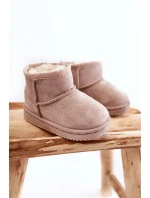 Dziecięce Ocieplane Botki Śniegowce Jasnobeżowe Gooby