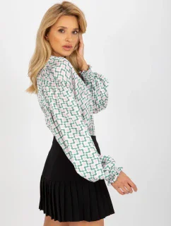 Dámska košeľa LK KS 509017.64 biela a béžová - FPrice