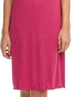 Dámska nočná košeľa 12142-44 červená-puntík - Vamp