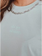 Dámske bavlnené základné tričko JASIL mint FashionStreet RY2530 Dámske bavlnené základné tričko JASIL mint FashionStreet RY2530