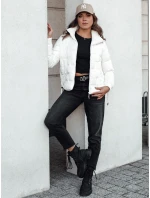 Dámska zimná bunda FASHWARM krátka prešívaná s kapucňou biela FashionStreet TY4637