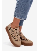 Dámské tenisky na platformě Panterka béžové Denissa