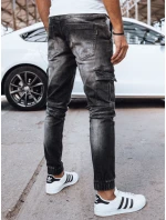 Pánske džínsové nohavice jogger čierne FashionStreet UX4038 Pánske džínsové nohavice jogger čierne FashionStreet UX4038