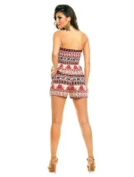 Overal dámsky Šortkové AIRIS kvetovaný - Kvetovaná / XL / XXL - AIRIS