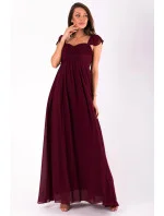 Dámske šaty EVA & LOLA s rukávom dlhé bordó - Bordová / S - EVA & LOLA Dámske šaty EVA & LOLA s rukávom dlhé bordó - Bordová / S - EVA & LOLA