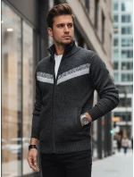 Pánsky sveter bez zipsu tmavosivý FashionStreet WX2260z