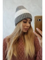 Fleecová čiapka Bojana K265 sivá+biela