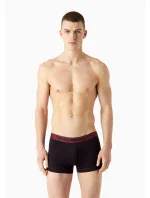 Pánske boxerky 2PACK 111210 3F504 56636 vínové s potlačou - Emporio Armani
