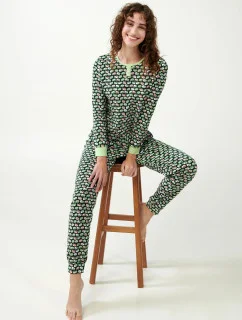 Dámske bavlnené pyžamo Green timbert 21321 - Vamp