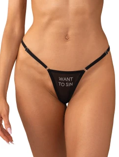 Dámske sexy tangá Violami Sin black - Obsessive