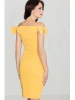 Dámske šaty K028 tmavo žltá - Katrus