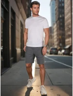 Pánske tmavosivé teplákové šortky FashionStreet SX2487 Pánske tmavosivé teplákové šortky FashionStreet SX2487