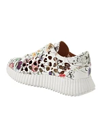 Lee Cooper Dámske šnurovacie športové topánky Beige Dámske tenisky na platforme