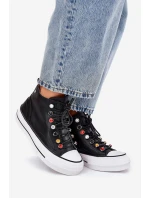 Dámske kožené vysoké tenisky GOE RR2N4101 Black Dámske kožené vysoké tenisky GOE RR2N4101 Black