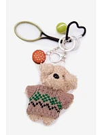 Přívěsek na klíče Přívěsek na kabelku Medvídek v svetru Raketa s míčem Hamburger Zelený