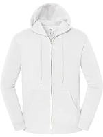 Fruit of the Loom Iconic Premium Hooded Sweat Jacket Mikina s kapucňou z hrubej bavlny 16.2286 biela Fruit of the Loom Iconic Premium Hooded Sweat Jacket Mikina s kapucňou z hrubej bavlny 16.2286 biela