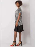 Dámske šaty TO-SK-1630.71P Čierne s bielou - FPrice Dámske šaty TO-SK-1630.71P Čierne s bielou - FPrice