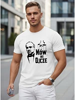 Pánske klasické bavlnené tričko s potlačou FashionStreet NX5145R Pánske klasické bavlnené tričko s potlačou FashionStreet NX5145R
