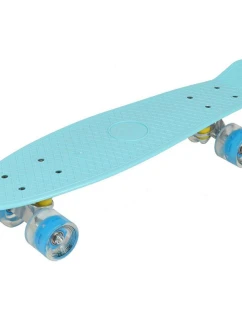 Plastový skateboard 22" Led Enero modrý 1007366