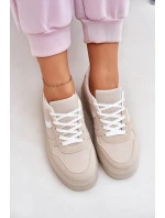 Niskie Sneakersy Damskie Na Platformie Beżowe Telmira