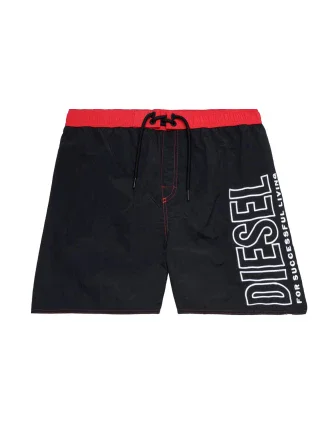 Pánske kúpacie šortky 00SV9U-0PCAU-900 - čierna/červená - Diesel Pánske kúpacie šortky 00SV9U-0PCAU-900 - čierna/červená - Diesel