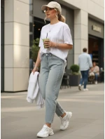 FashionStreet dámske svetlomodré nohavice mom fit UY2858