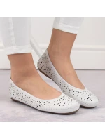 Pohodlná kožená poltopánka Rieker W RKR649 white