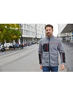 Daiber JN 1818 Pánska pletená fleecová bunda 02.1818 carbon melange/čierna/červená Daiber JN 1818 Pánska pletená fleecová bunda 02.1818 carbon melange/čierna/červená