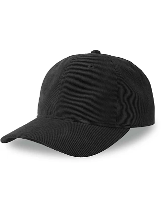 Atlantis Headwear Creep-S 6-panelová manšestrová čiapka 33.0227 čierna Atlantis Headwear Creep-S 6-panelová manšestrová čiapka 33.0227 čierna