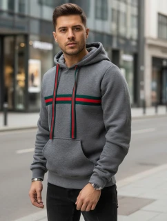 Pánska tmavosivá mikina FashionStreet BX5937