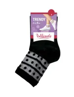 Dámske ponožky s ozdobným lemom TRENDY COTTON SOCKS - Bellinda - čierna