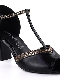 Lodičky s otvorenou špičkou čierne M.Daszynski SA107-37