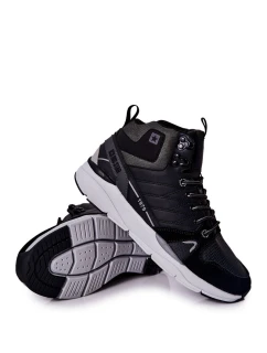 Wysokie Sportowe Męskie Buty Big Star II174223 Czarne