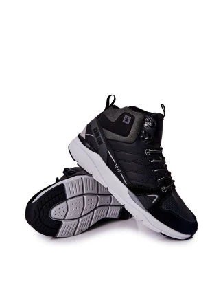 Wysokie Sportowe Męskie Buty Big Star II174223 Czarne