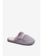 Kapcie Damskie Z Futerkiem I Napisem Szare Kalelia Kapcie Damskie Z Futerkiem I Napisem Szare Kalelia