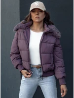 Dámska prešívaná zimná bunda s kožušinou COLDPACK fialová FashionStreet TY4431 Dámska prešívaná zimná bunda s kožušinou COLDPACK fialová FashionStreet TY4431