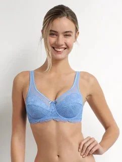 Dámska čipkovaná podprsenka DIM GENEROUS ESSENTIEL UNDERWIRE BRA - DIM - svetlo modrá