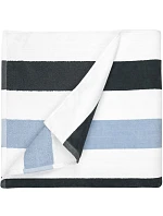 The One Towelling Towel Stripe Plážová osuška „Stripe“ 48.1056 antracitová/svetlo modrá