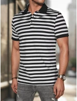 Pánska pruhovaná polokošeľa biela FashionStreet PX0642