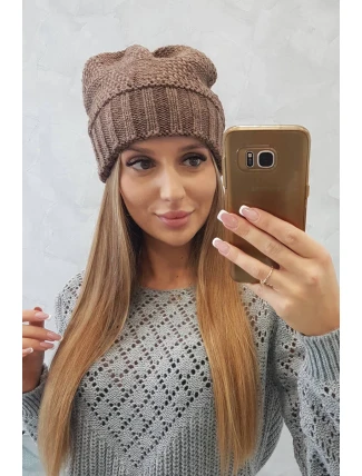 Dámska čiapka Danuta K331 mocca