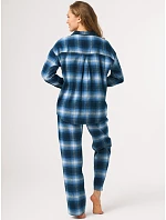 Pyžamo Key LNS 465 B26, s dlhými rukávmi, veľkosti S–XL, na zapínanie Pyžamo Key LNS 465 B26, s dlhými rukávmi, veľkosti S–XL, na zapínanie