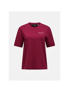 Tričko PEAK PERFORMANCE W Graphic Tee v bordovej farbe
