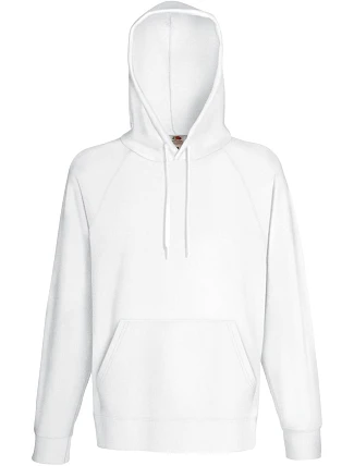 Fruit of the Loom Lightweight Hooded Sweat Pánska mikina s kapucňou a raglánovými rukávmi 16.2140 biela Fruit of the Loom Lightweight Hooded Sweat Pánska mikina s kapucňou a raglánovými rukávmi 16.2140 biela