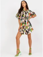 Šaty DHJ SK 6871 2.91P čierno-zelené