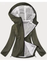 Letná dámska bunda v olivovej farbe s podšívkou (HH036-7)
