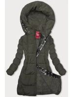 Zimná bunda s kapucňou khaki (2M-231)