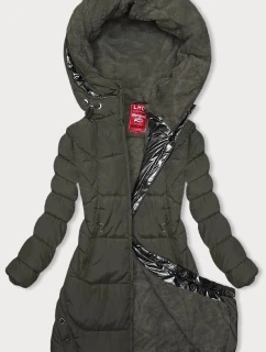 Zimná bunda s kapucňou khaki (2M-231)