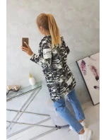 Plášť so šedým + čiernym nápisom Plášť so šedým + čiernym nápisom