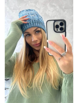 Fleecová čiapka Melisa K241 modrá